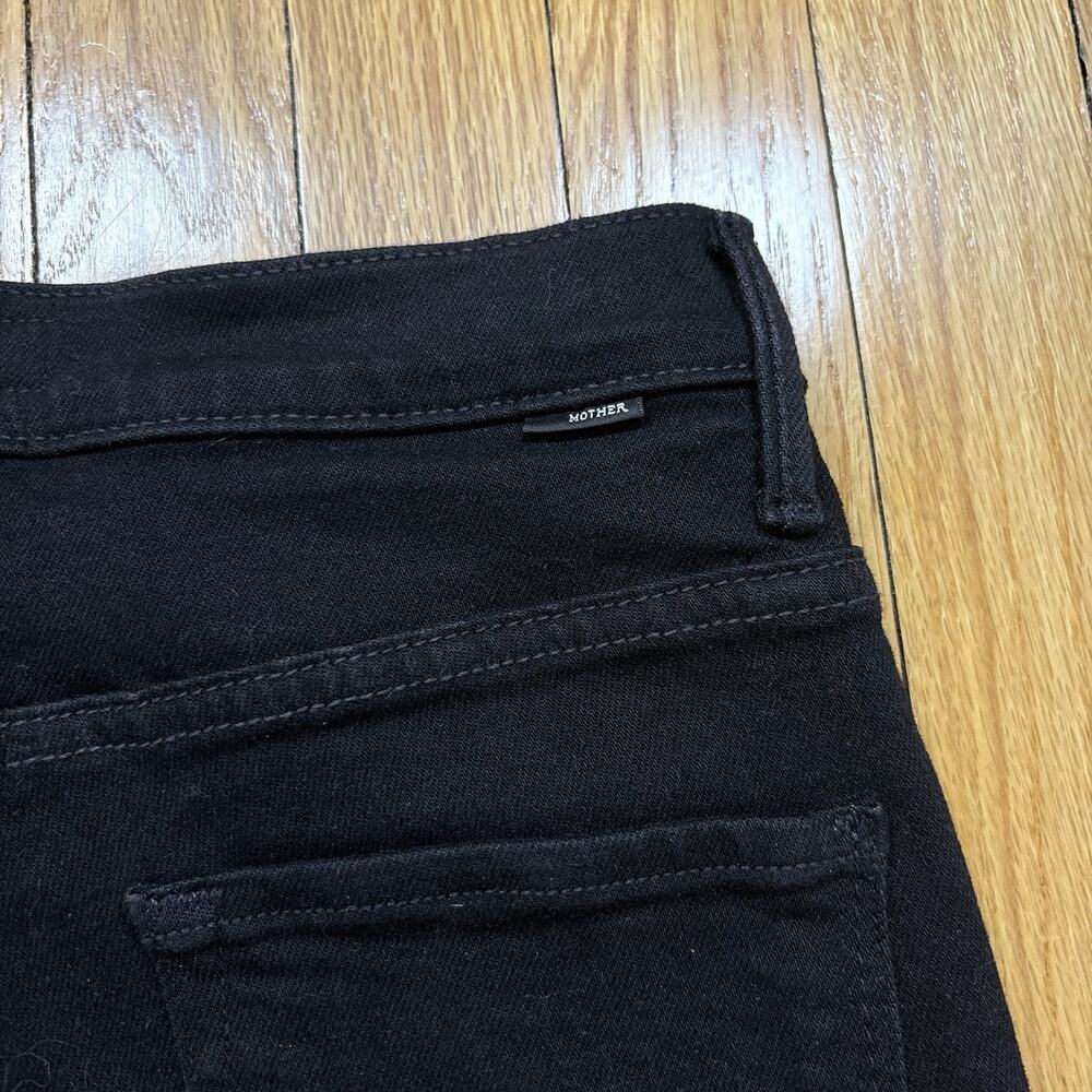 Mother Jeans Womens 27 Black The Weekender Nighty Night Flare Stretch Denim - Picture 11 of 11